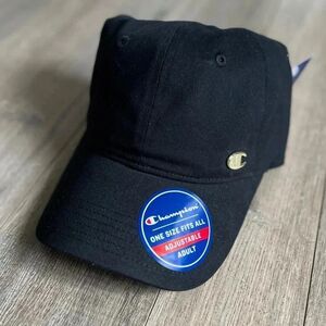CHAMPION Black Adjustable Baseball Cap NWT
